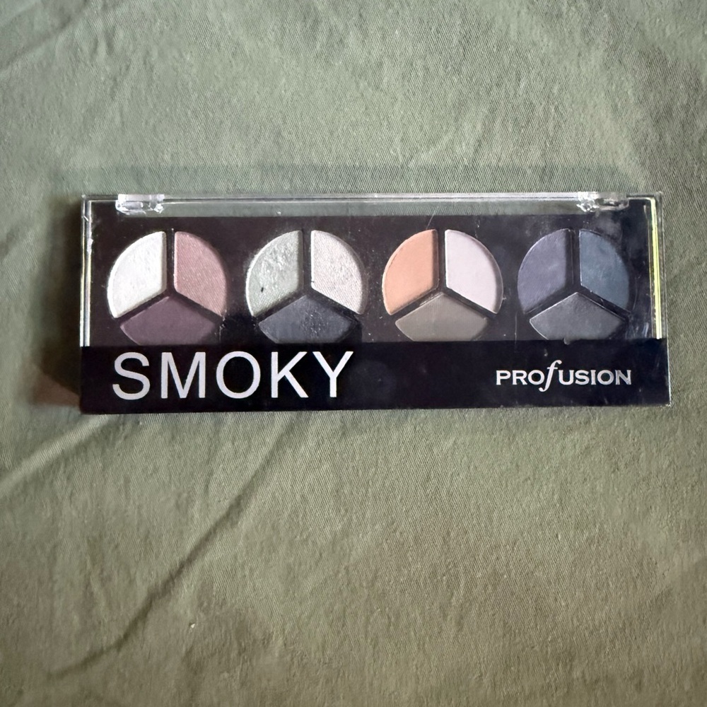 Profusion Cosmetics Smoky Eyeshadow Palette - Black, Gray, Cream